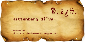 Wittenberg Éva névjegykártya